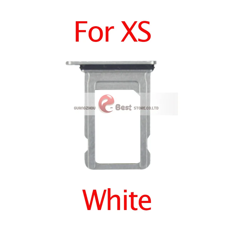 Новинка для iPhone X XR XS MAX Одиночная и двойная Мобильная sim-карта держатель лотка Замена слота - Цвет: For XS White