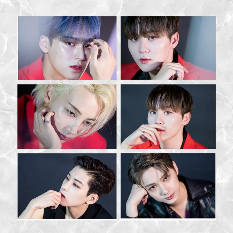 

26/14pcs/set K-pop SEVENTEEN Mini Album Sticky Photo Cards New Fashion Crystal Card Stickers