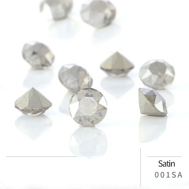 50pcs Crystal Stones Round Shape DIY Accessories Pointback Glass Strass 4mm Small Size Glue On Nails Rhinestones Crystal Rivoli Satin