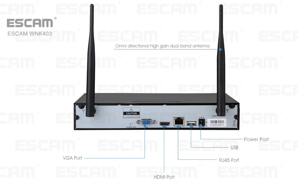 ESCAM WNK403 Plug and Play Беспроводной NVR комплект P2P 720P HD Открытый ИК ночного видения безопасности IP камера wifi CCTV системы