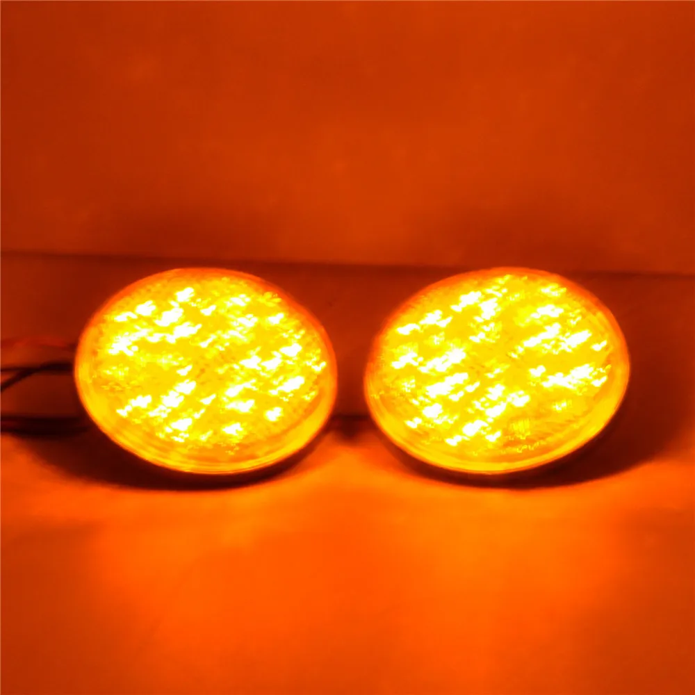 JAER Pair 12V светодиодный Круглый отражатель для мотоцикла задний тормоз сигнал