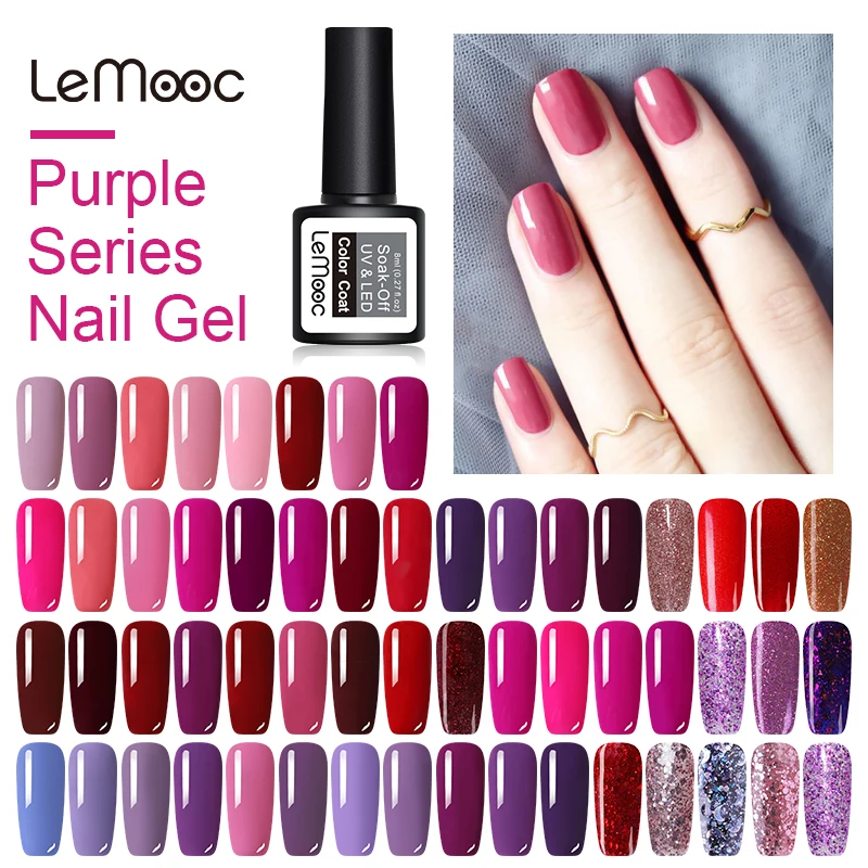 

LEMOOC 8ml Nails Gel Polish Colorful UV Primer Permanent Primer Base Soak Off Top Base Nail Lacquer Nail Art DIY Design