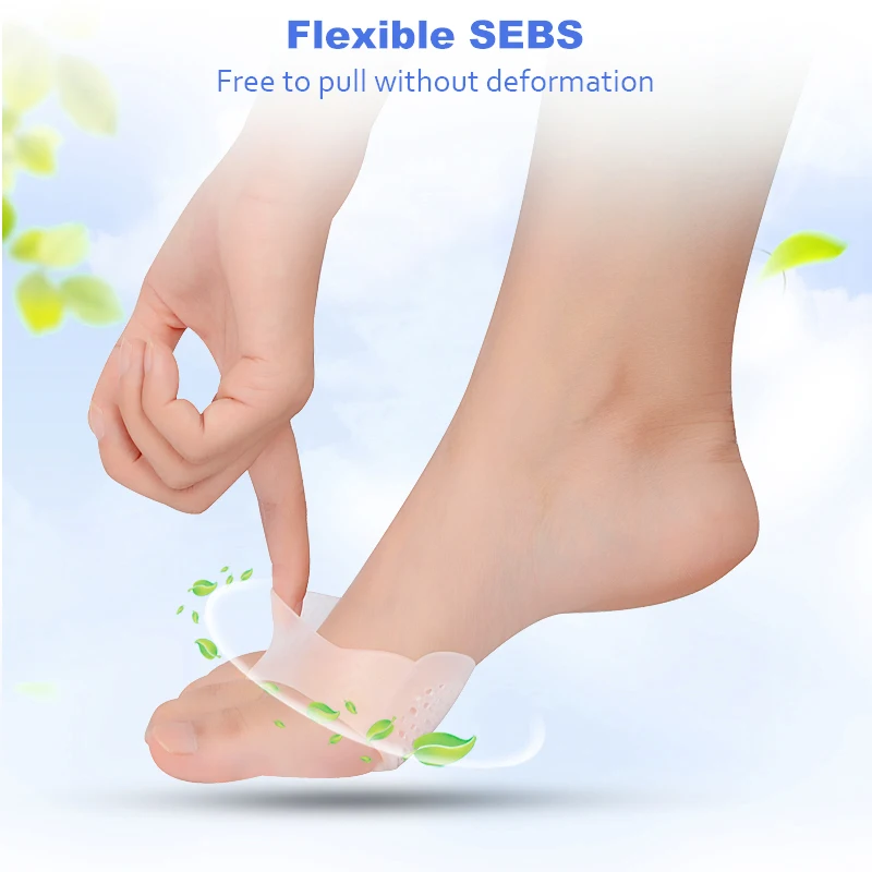 Сотовые накладки на переднюю часть стопы Soumit силиконовые гелевые половину