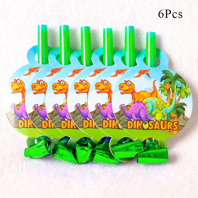 blow 6pcs Volcano Dinosaur Theme Party Decoration Disposable Tableware Paper Cup Plate Box Banner Baby Shower Kids Birthday Party Supplies - Цвет: blow 6pcs