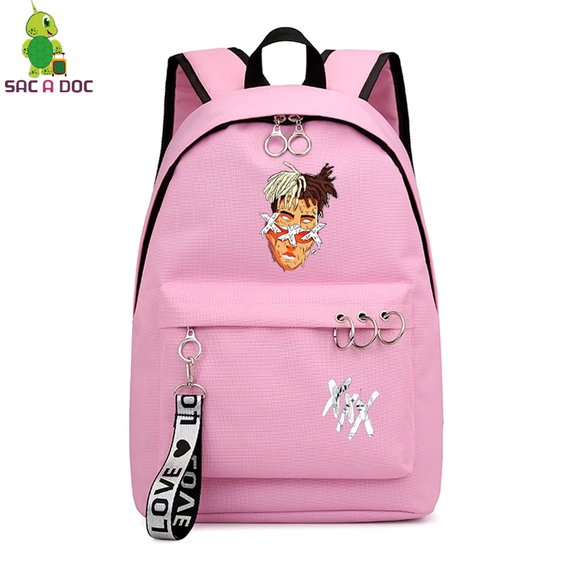 Многоцветный XXXTentacion рюкзак для колледжа Школьные Сумки sac dos рюкзак для ноутбука вместительные рюкзаки дорожная сумка на плечо для девочки подростка - Цвет: Многоцветный