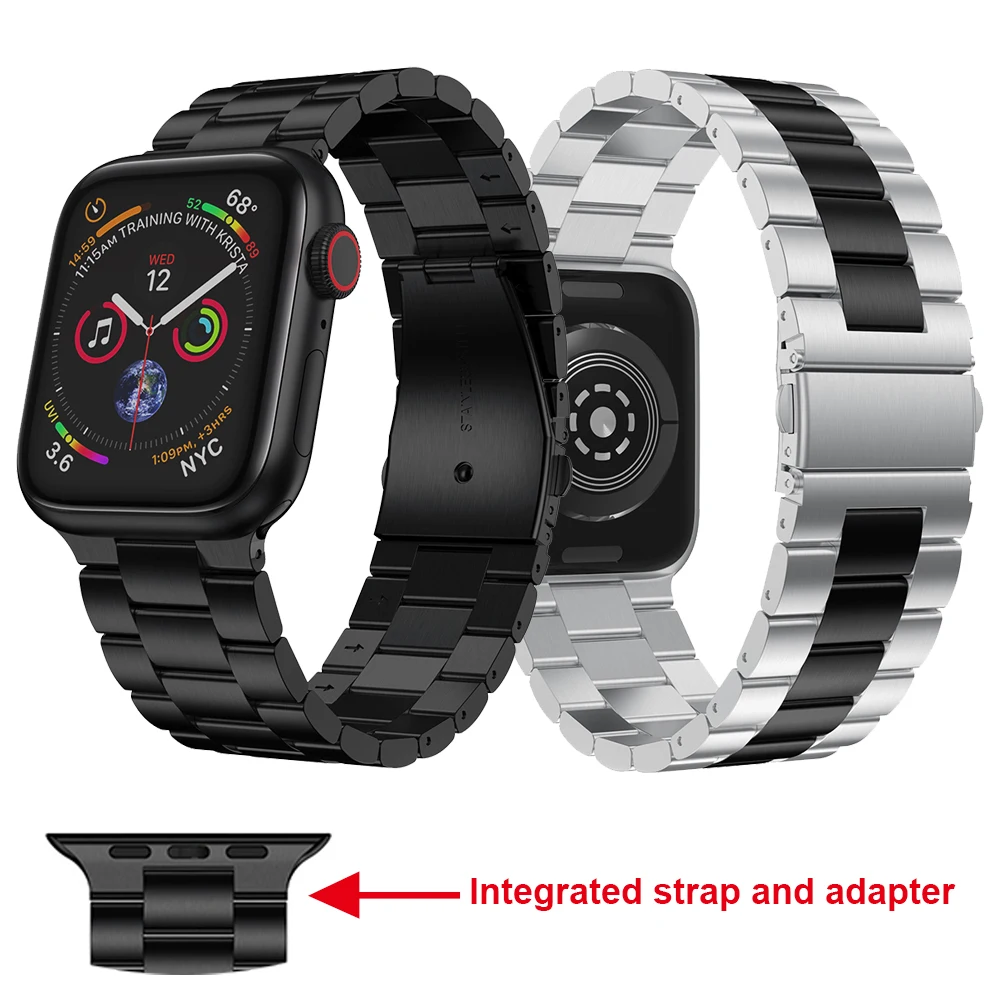 Ремешок для часов для Apple watch серии 5 44 мм 40 мм ремешок металлический браслет для iWatch 4 3 2 42 мм 38 мм Сменные аксессуары