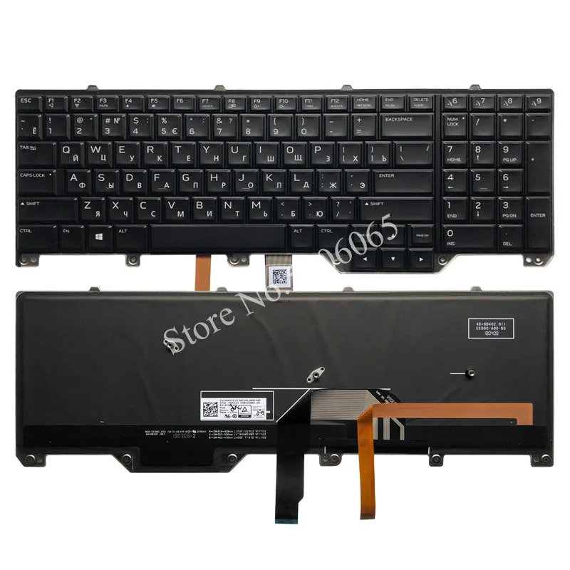 Русская клавиатура для ноутбука с подсветкой DELL Alienware M17 17 R4 R5 RU Клавиатура 0NKN1D