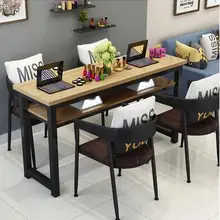 Маникюрный Стол и стул набор простой современный двойной черный маникюрный магазин стол специальная цена ретро Маникюрный Стол одиночный
