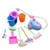 9pcs/set Dollhouse Toy Educational Mini Pretend Play Mop Broom Toys Cute Kids Cleaning Furniture Tools Kit House Clean Kids Toys 1
