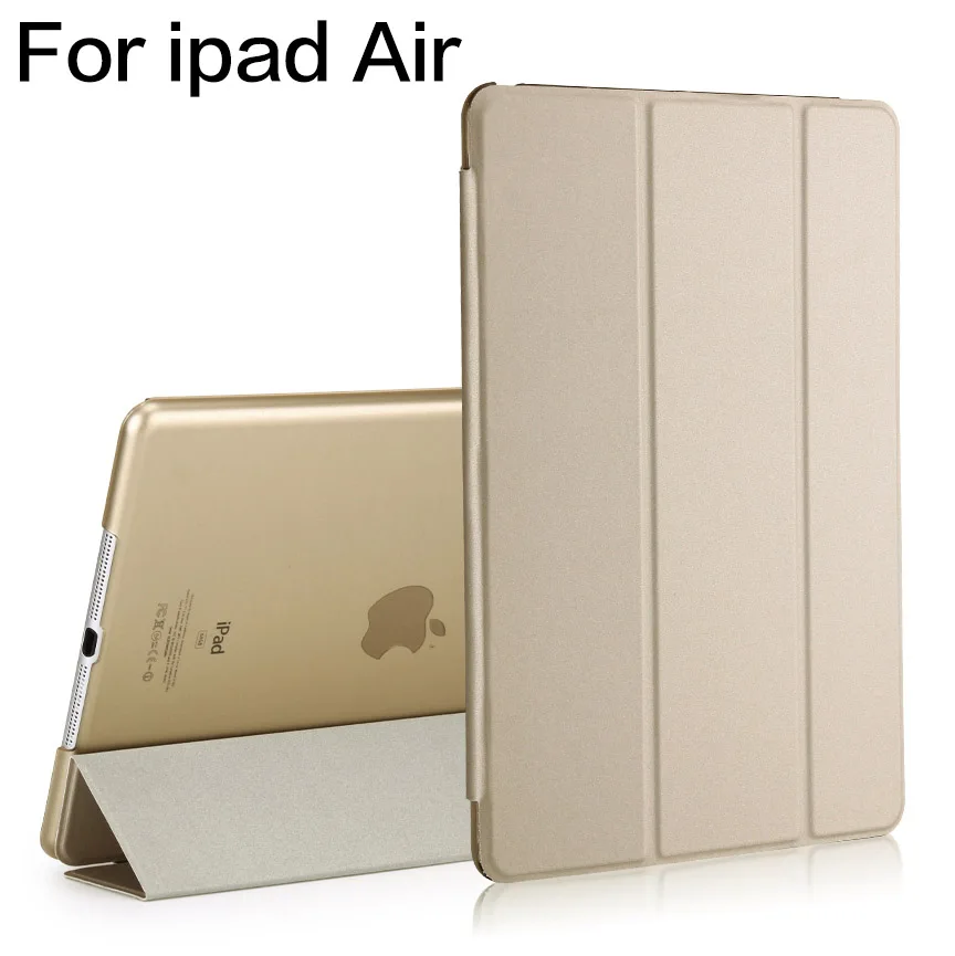 Умный чехол для ipad Air, модель A1474, A1475, A1476, чехол из искусственной кожи, чехол для сна, чехол для ipad 5, тонкая магнитная подставка - Цвет: gold-PWen-Air1