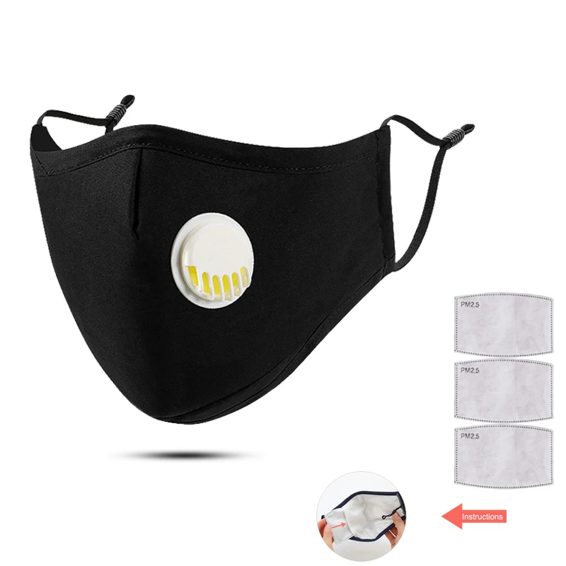 

Reusable Dustproof Mouth Face Mask Anti PM2.5 Pollution Mask Breathable Valved Dust Mask Better Than n95 FfP2 Equivalent To Ffp3