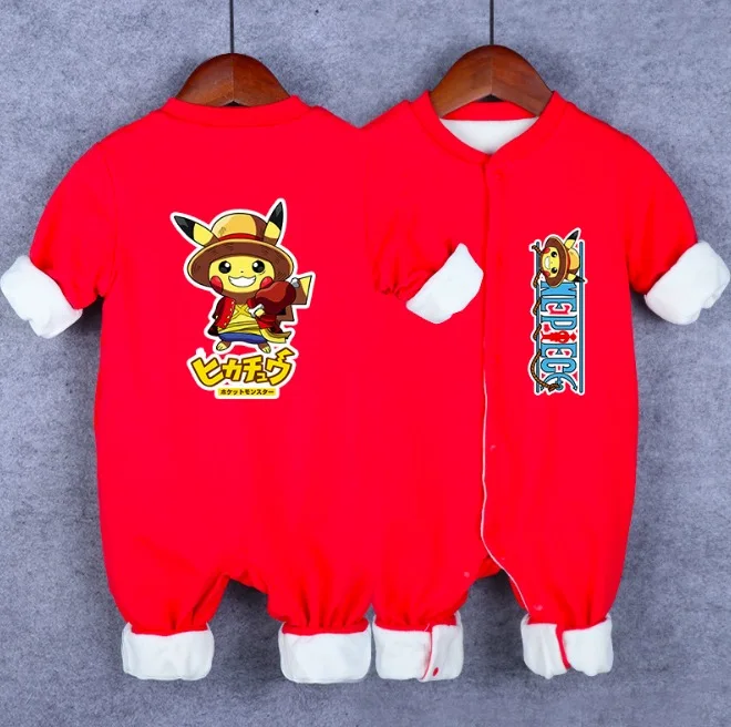 c Pikachu Cos Luffy Ironman/зимние утепленные комбинезоны; хлопковые комбинезоны для маленьких мальчиков и девочек; Детский костюм; комбинезоны; теплая одежда; SA2180 - Цвет: c