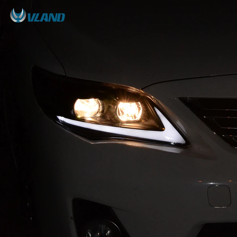 Автомобильные угловые фары для Corolla Altis 2011 2013 светодиодные полосы HID Bi Xenon