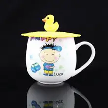 Стильная герметичная, силиконовая Кофе Кружка Крышка всасывания Кепки герметичный крышка стакана Симпатичные