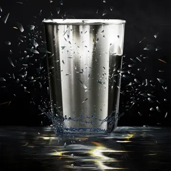 

Stainless Steel Mouth Glass Spirit Glass Shatter-Resistant Children'S Water Glass White Wine Glass 30Ml50Ml180Ml320