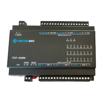 

24-channel relay output card, RJ45 Ethernet Modbus TCPIP industrial controller, IO module, Ethernet + RS485+232