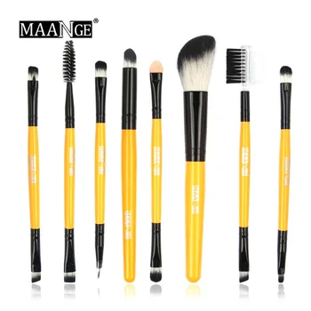 

8PC Make Up Foundation brush Wool Fiber eyeshadow eyebrow eyeliner soft Cosmetic Brushes Eye Shadow pinceis de maquiagem Jz312