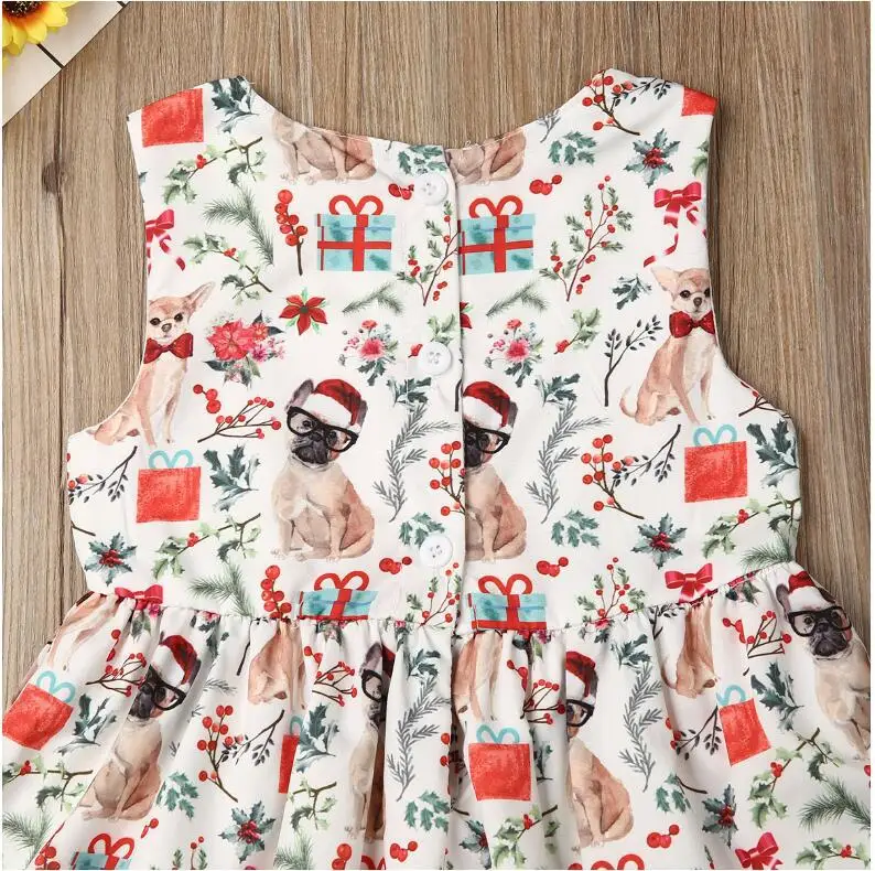 Baby Girls Allover Cartoon Dinosaur Graphic Smock Dress Toddler Girls' Allover Dog And Floral Print Dresses