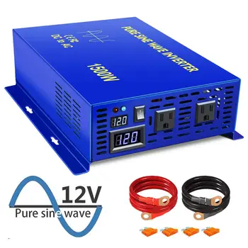 

XYZ INVT 1500 watt Power Converter Pure Sine Wave Inverter 12v 24v 36v 48v dc to ac 120v 240V for car Off Grid System Inverters