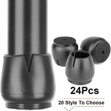 Novo 24 pçs cadeira de mesa de silicone perna esteira pé proteção inferior almofadas de cobertura antiderrapante cadeira de mesa tampões de pé protetor de piso de madeira
