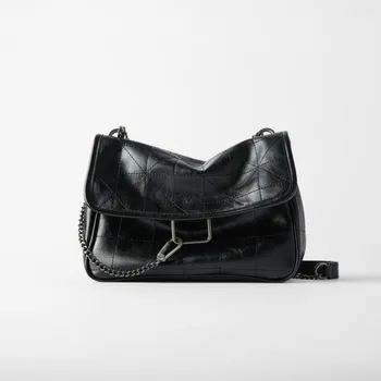 

2020 new ladies shoulder bag pu leather stray bag mail bag rock style shoulder diagonal bag chain women bag