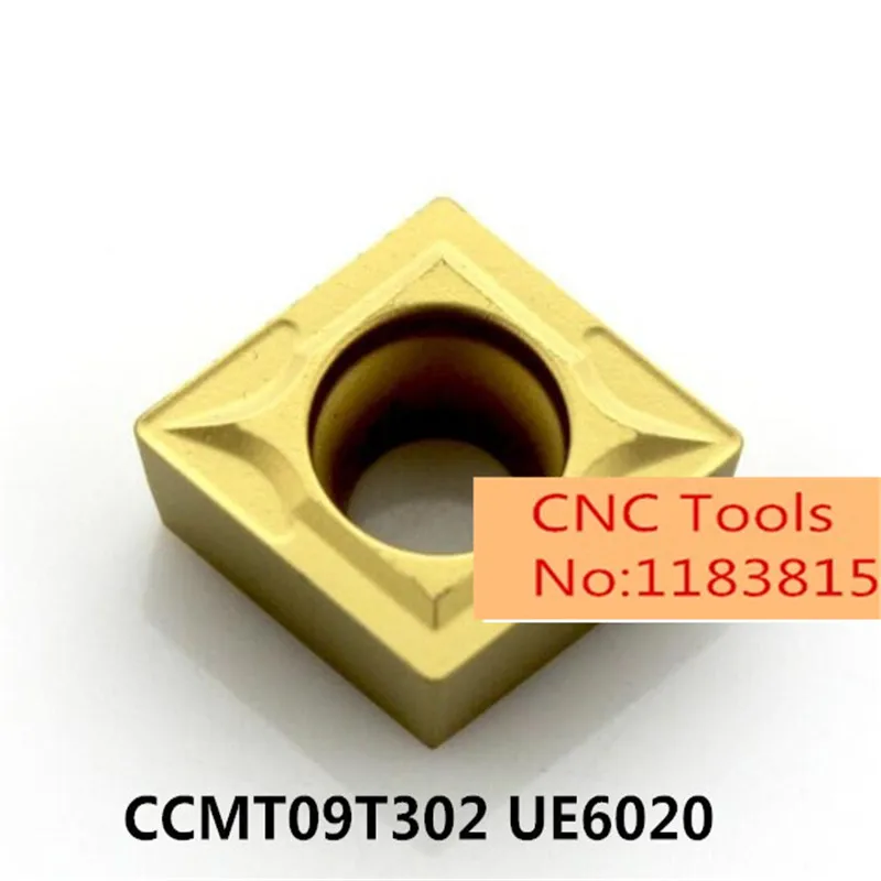 Карбидные вставки CCMT09T302 UE6020/CCMT09T304 UE6020/CCMT09T308 UE6020, оригинальные CCMT 09T3 02/04/08 для держателя токарного инструмента, 10 шт.