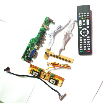 

For LM201WE3-TLF8/TLL2 keyboard+Remote+Inverter LCD panel monitor T.V53 drive card board HDMI VGA USB AV RF LVDS 4CCFL 30Pin Kit