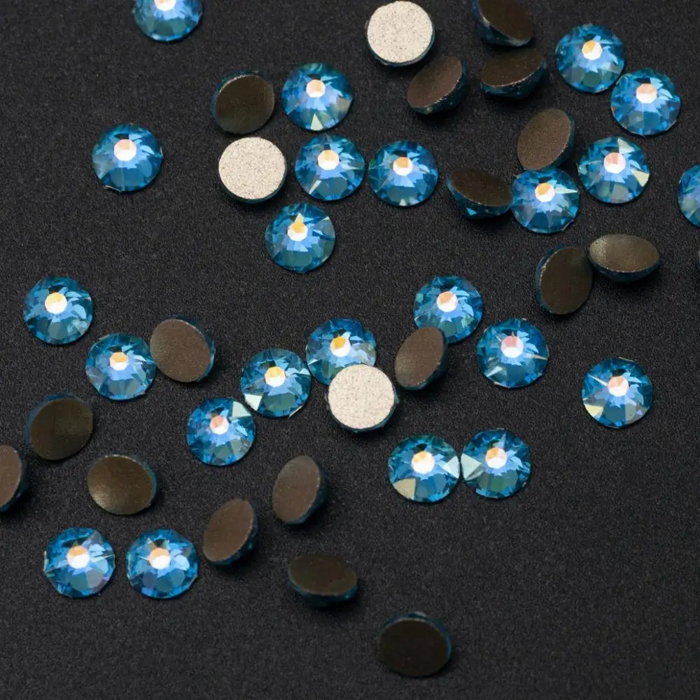 YANRUO 2088NOHF Shimmer AB Flatback Glass Rhinestones Glue on Sewing Clothes Diamond Needlework Strass Crystal
