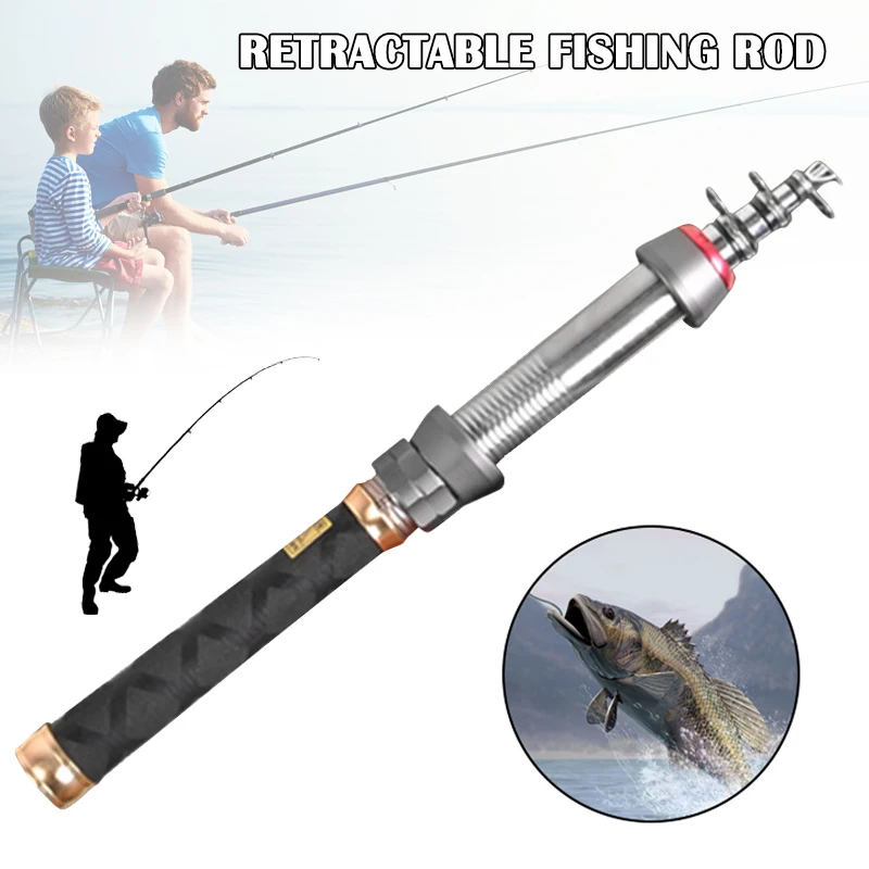 

Ultrashort Fishing Rod Carbon Fiber Telescopic Portable Ocean Sea Fishing PoleTackle KH889