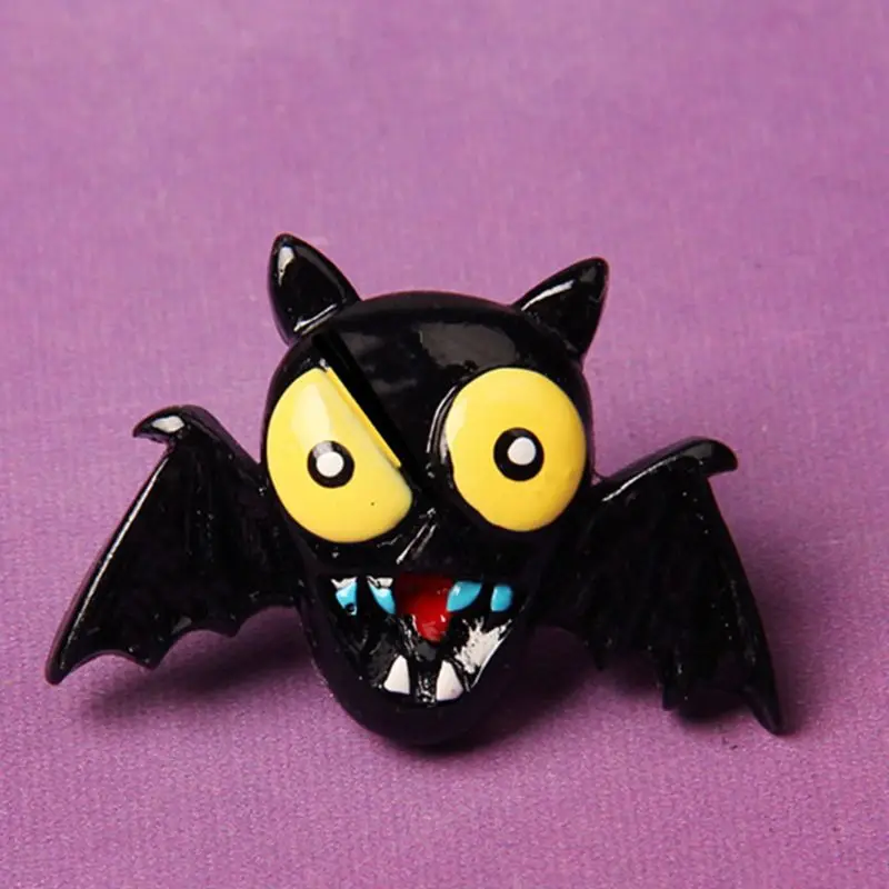 30Pcs Flatback Buttons Halloween Resin DIY Crafts Embellishment Black White Ghost Bat Cat Owl Scrapbooking Phonecase Decoration