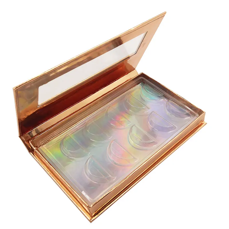 NEW 10/20pcs wholesale false eyelashes packaging box 3d fake mink lashes boxes faux cils strip 5pair magnetic case empty - Цвет: 8