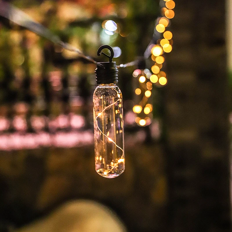 10 Bulb Fairy Transparent Tube Shape Solar Power Copper String Lights 7m LED Decor For Christmas Garland On The Window New Year