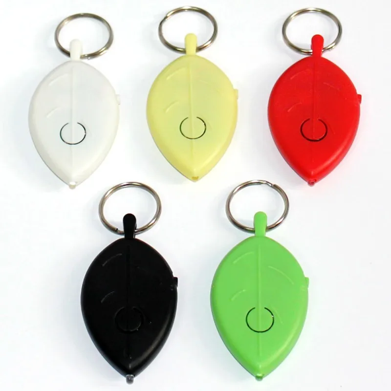 

5 colors Leaf Whistle Induction Key Whistle Sound LED Light Anti-Lost Alarm Key Finder Locator Keychain Device Random Color