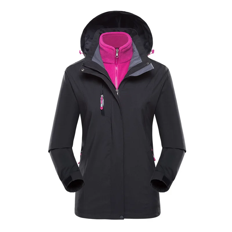 Large size jacket women warm couple jacket men two-piece three-in-one mountaineering suit