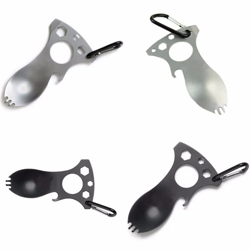 Горячая Портативный Карманный для бутылок открывалка Spork ложка отвертка инструмент кемпинг путешествие на выживание набор дешево