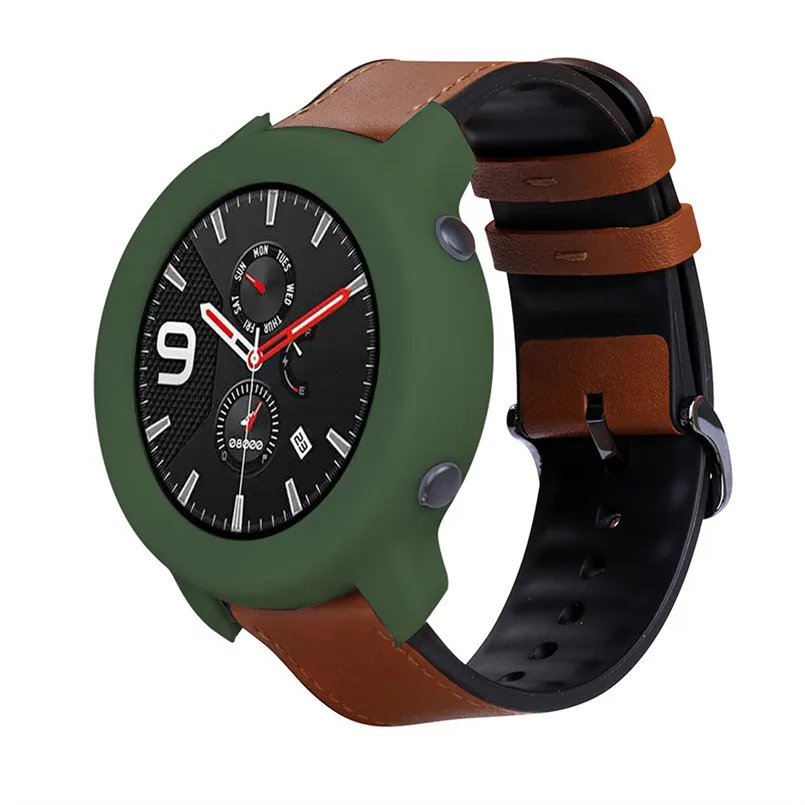 Replacement Case for Huami AMAZFIT GTR 47mm Soft TPU Protection Silicone Full Case Cover Shell Silicone Frame Protective 40AUG1508