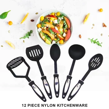 

Cooking Tools Kitchen Accessoories Dinnerware Cutlery Set Kitchen Nylon Steel Knife Fork Spoon Shovel Tableware