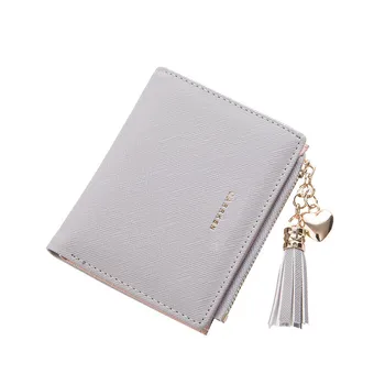 

Tassel Women Wallets Small Leather Wallets Female for Coins Cute Wallet Women Coins Zipper Purses Portefeuille Female Clutch Bag