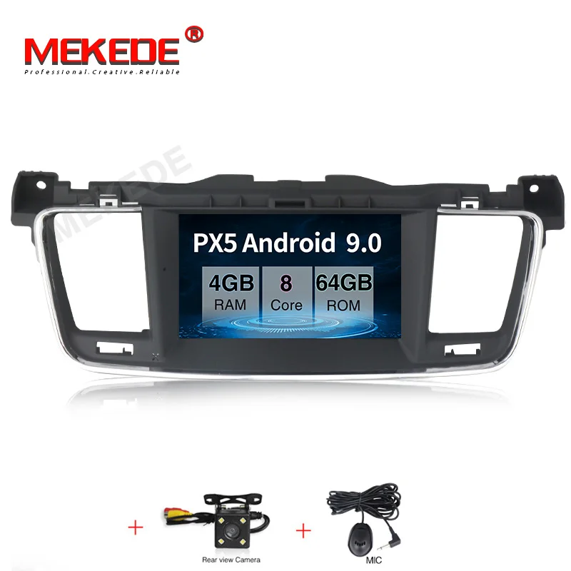 MEKEDE Android 9,0 ips HD экран для PEUGEOT 508 gps радио навигация 4 ГБ ОЗУ+ 64 Гб Вспышка 8 Восьмиядерный стерео+ DVR/wifi+ DSP+ DAB - Цвет: 64G dvd camera