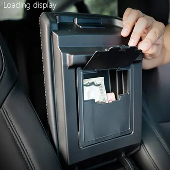 

Save Space ABS Styling Interior Trim Car Armrest Storage Box Multifunction Durable Center Console Organizer For Tesla Model 3