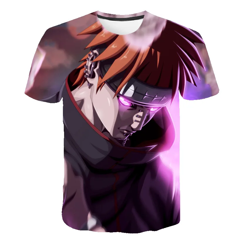 

Summer New Japan Anime Naruto Uchiha Payne 3D T Shirt Male O-Neck Cartoon Tee Tops Men/Women Cool Harajuku Clothes