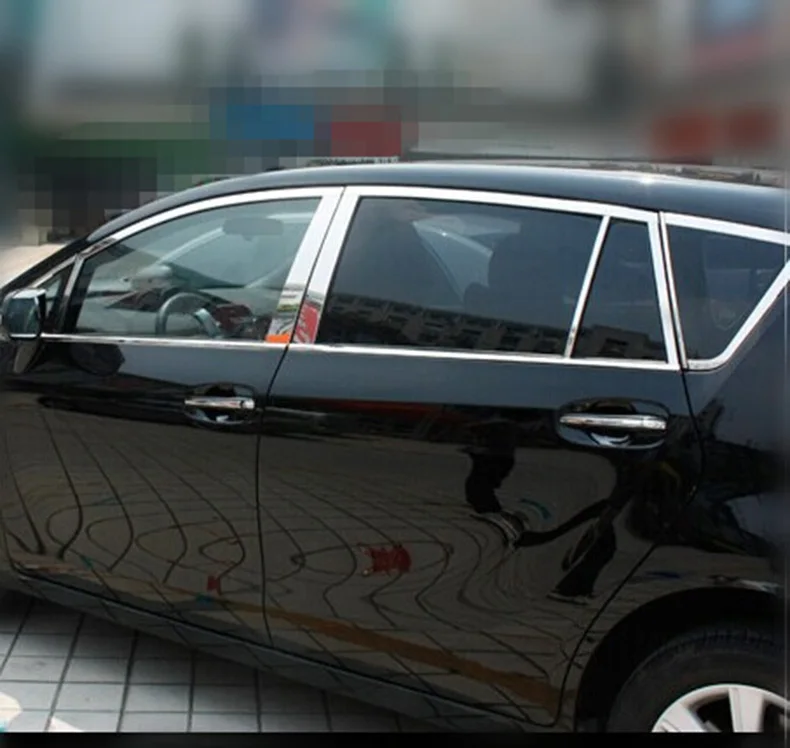 Нержавеющая сталь окна автомобиля планки для toyota verso 2009 2010 2011 2012 2013