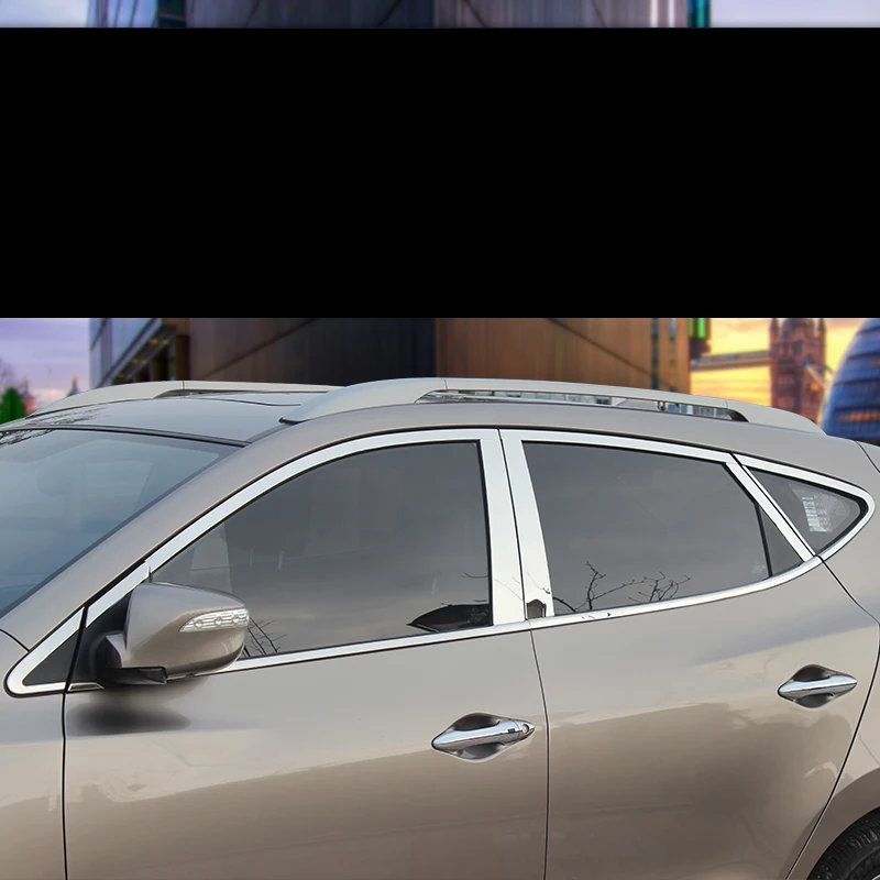 Нержавеющая сталь окна автомобиля планки для hyundai tucson 2010 2011 2012 2013 ix35 tucson ix