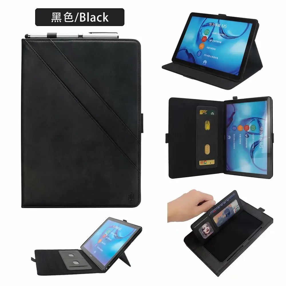 Умный чехол-кошелек с зажимом для планшета huawei Mediapad M5 Pro 10," CMR-W19 CMR-W09 CMR-AL09 роскошный чехол-подставка из искусственной кожи чехол+ ручка