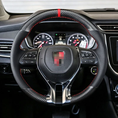 Серый Для Roewe rx5 Ei5 i6 360 RX8 950 eRX5 e550 высокое качество прошитая вручную Нескользящая Черная Кожа DIY чехол на руль - Название цвета: Серый