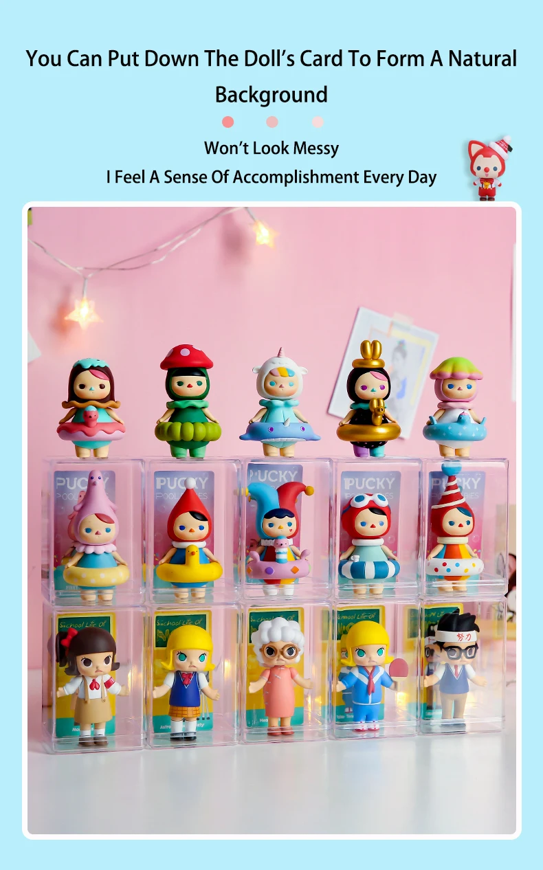 Toy Storage Box Anime Figure Rack Dustproof Transparent Plastic Single Display Cabinet Doll Organizer Gifts for Child and Friend