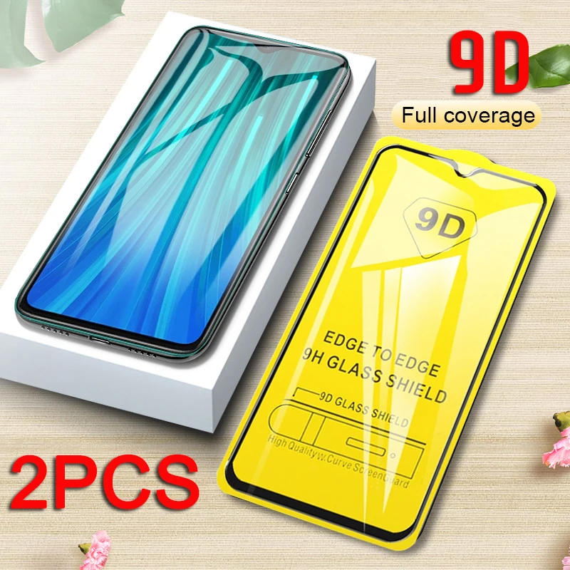 Защитное стекло 9D для Xiaomi Redmi Note 8 закаленное защиты экрана 2 шт. | Мобильные