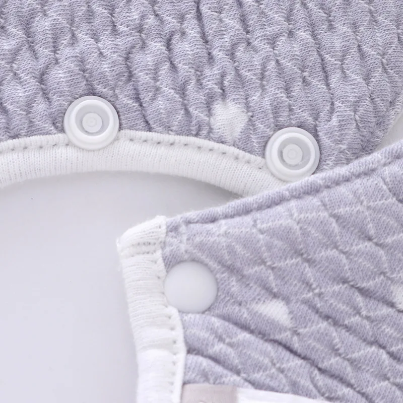 Baby Round Bib Cotton Waterproof Slobber 360° Rotating Children's Feeding Burp Cloths Baby Accessories (3)