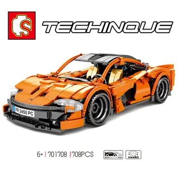 

Sembo 701708 Technic Series P1 Orange Sport Racing Car vehicle Model Building Blocks Bricks Toys For Children Christmas Gifts