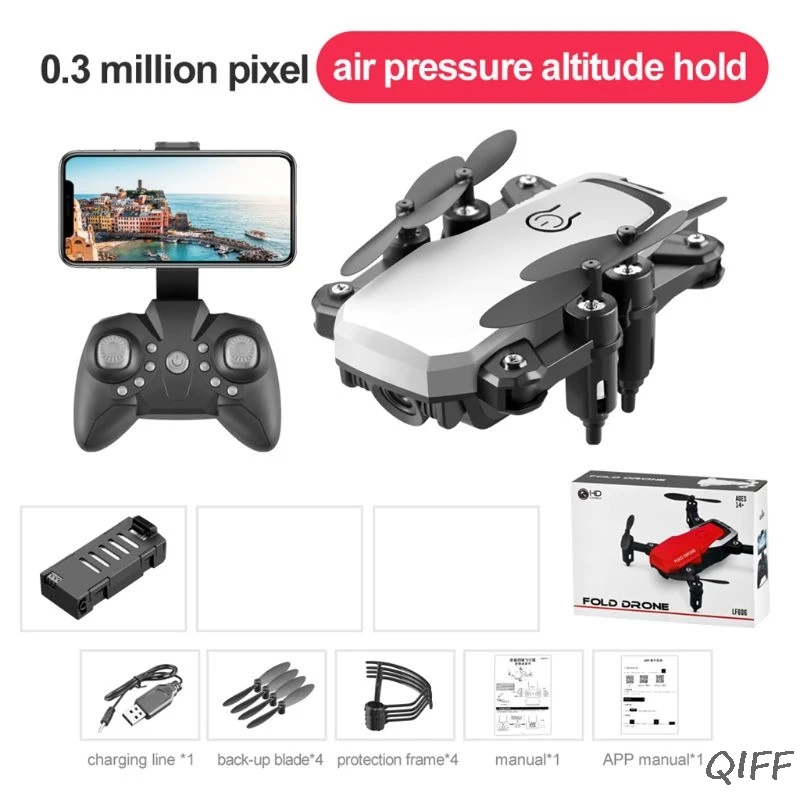 LF606 Wifi FPV RC Дрон Квадрокоптер с 0.3MP 2MP 5MP 4K камера Вертолет игрушка - Цвет: W-0.3MP